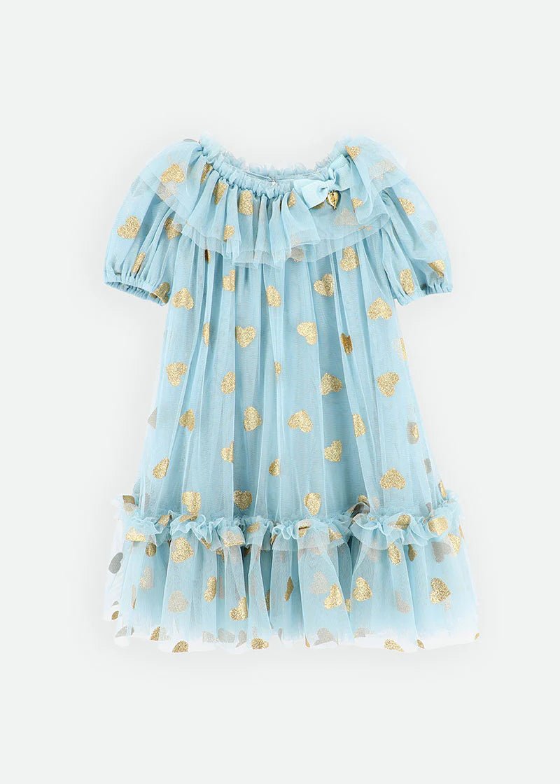 Angel's Face Duck Egg Hearts Marta Dress | HONEYPIEKIDS | ON SALE 4/5 Angel's Face Duck Egg Hearts Marta Dress | HONEYPIEKIDS | ON SALE 4/5