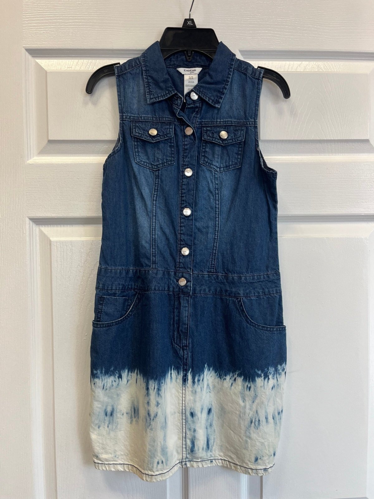 Bebe Girls Bleached Denim Shirt Dress | HONEYPIEKIDS 16 Bebe Girls Bleached Denim Shirt Dress | HONEYPIEKIDS 16