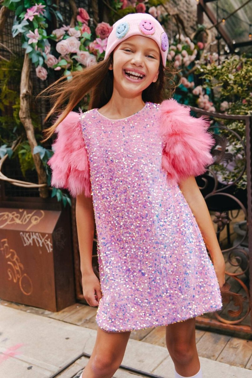 lola and the boys holiday dress Lola + The Boys Pastel Stars Dress, 1