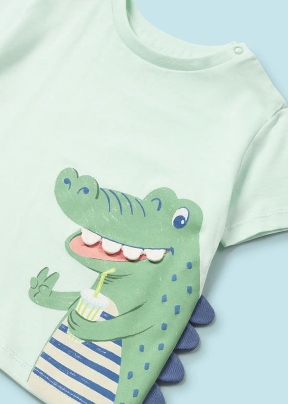Mayoral Baby & Toddler Boys Aqua Alligator T-Shirt | HONEYPIEKIDS