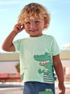 Mayoral Baby & Toddler Boys Blue Alligator Pants | HONEYPIEKIDS