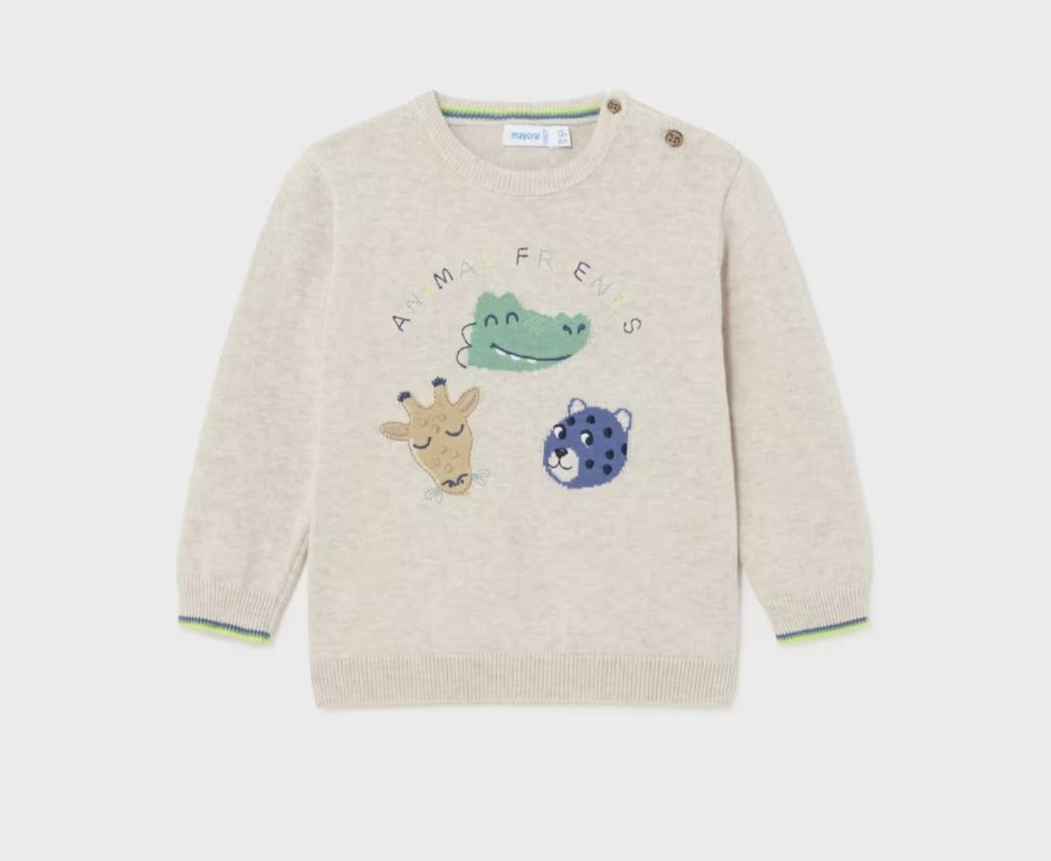 Baby Boys Animal Knit Sweater - Cotton Cartoon Pullover For Kids