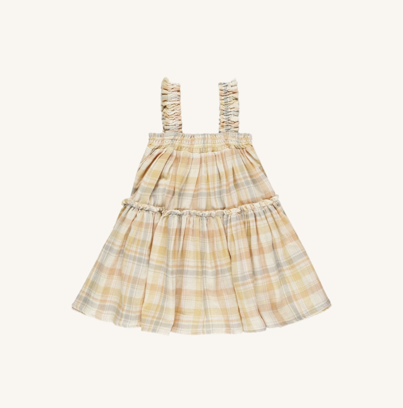 Rylee + Cru Cicily Dress || Pastel Plaid 12-18M