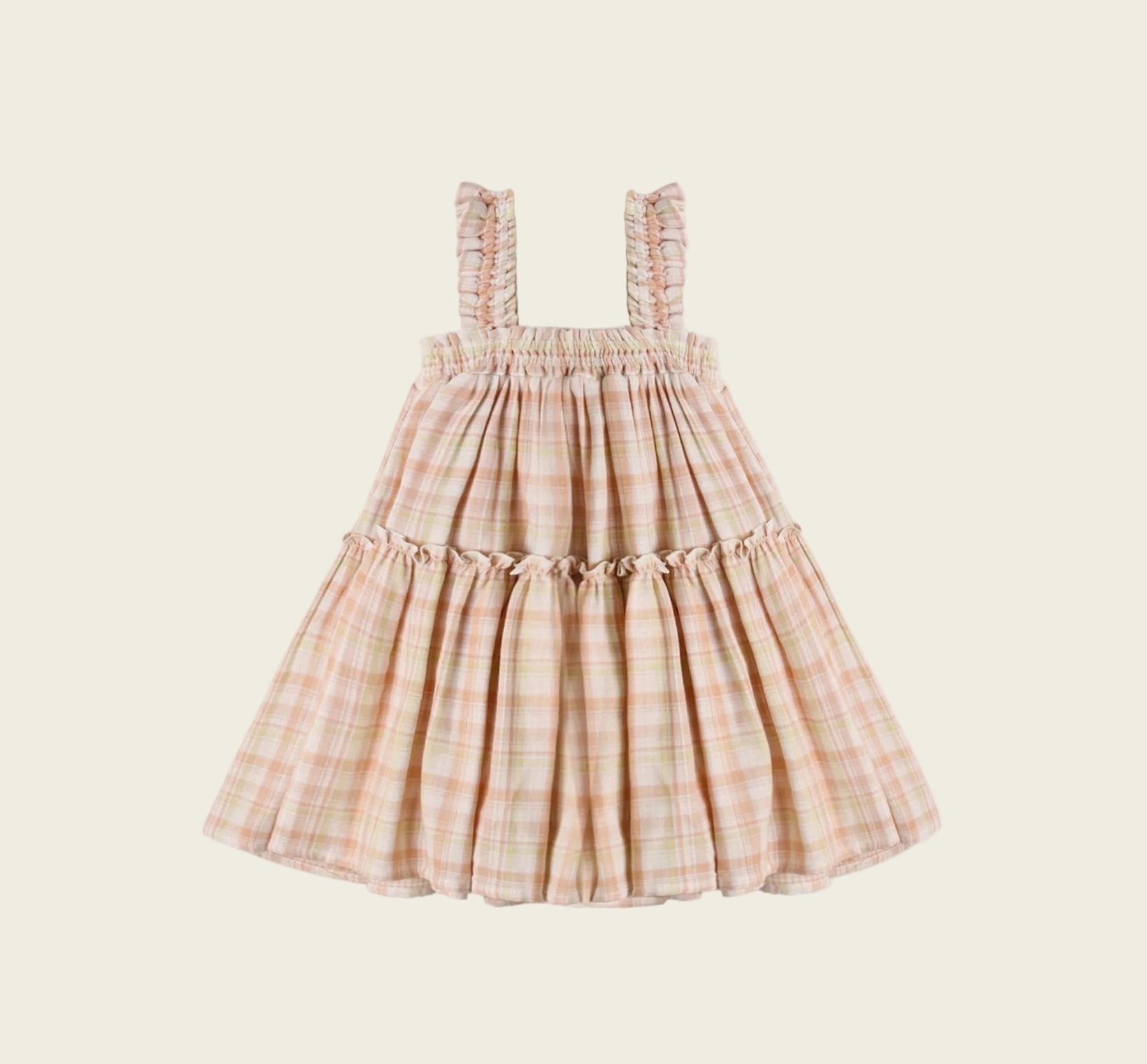 kids summer dresses Cicily Dress Plaid 4-5Y Its stylish and elegant Size:5.5 (US 8) Women's Dresses For Any color-rainbow-multi-color