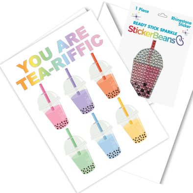 StickerBeans - Tea-riffic Greeting Card | HONEYPIEKIDS | Kids Boutique 