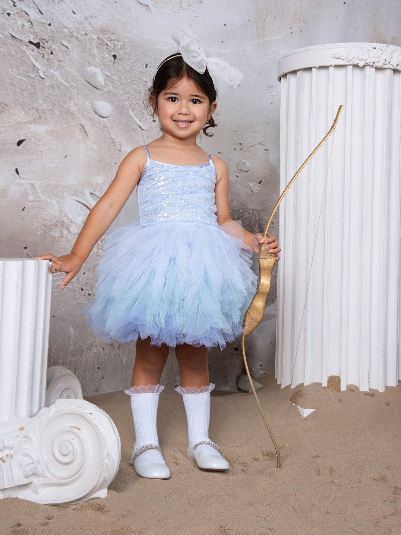Bébé Azure Mirage Tutu Dress Whitsunday Passage Mix / 18-24 Months / Shell: (Knitted Fabric 100% Cotton, Net Fabric 100% Nylon) Lining: (Woven Fabric