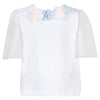 Patachou Girls White and Blue Flower Dress Shirt | HONEYPIEKIDS | Kids Boutique Clothing