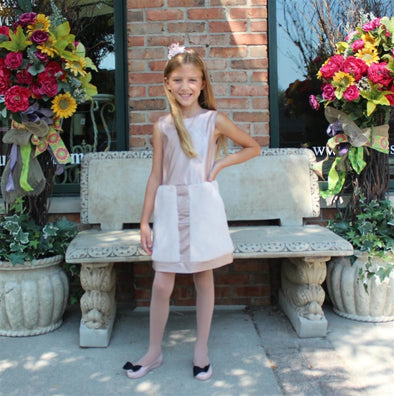 Imoga Collection Madelyn Dress In Powder | HONEYPIEKIDS | Kids Boutique Clothing