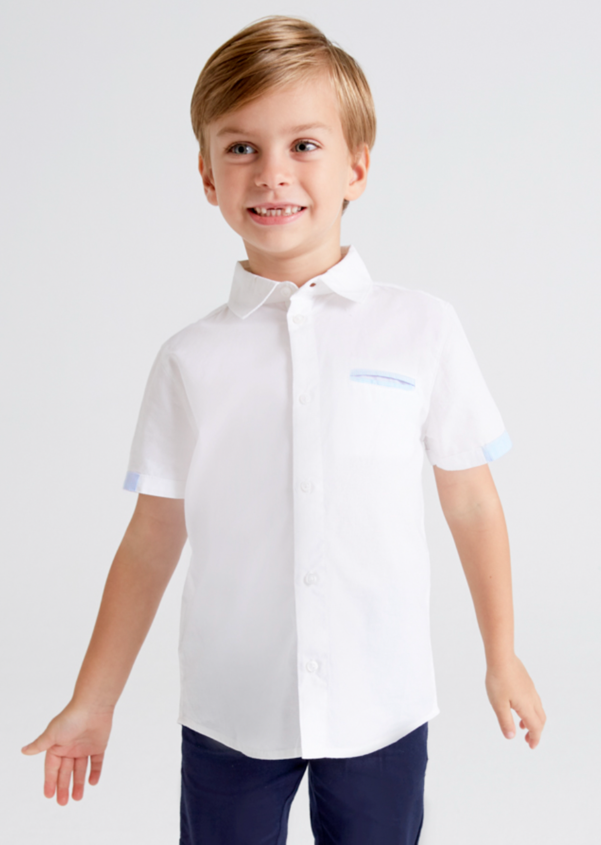 Short sleeve dress shirt boy White, Size: 3 EU ,