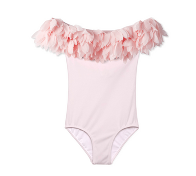 Stella Cove Baby to Youth Girls Pink Petals One Piece Swimsuit | HONEYPIEKIDS 