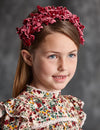 Abel and Lula Girls Velvet Floral Headband - multi colors | HONEYPIEKIDS 