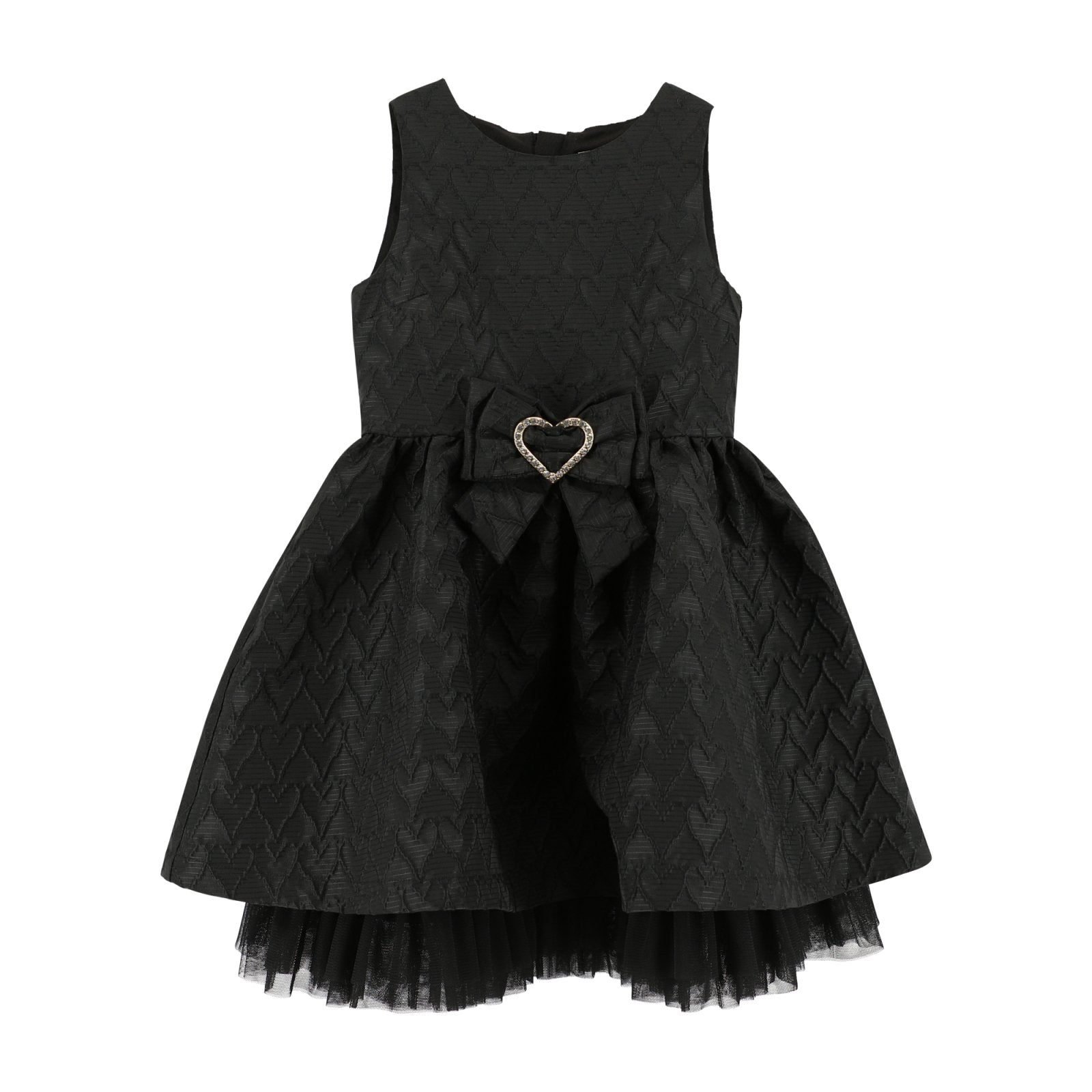 Angel's Face-Girls Black Jacquard Heart Dress Angel's Face-Girls Black Jacquard Heart Dress