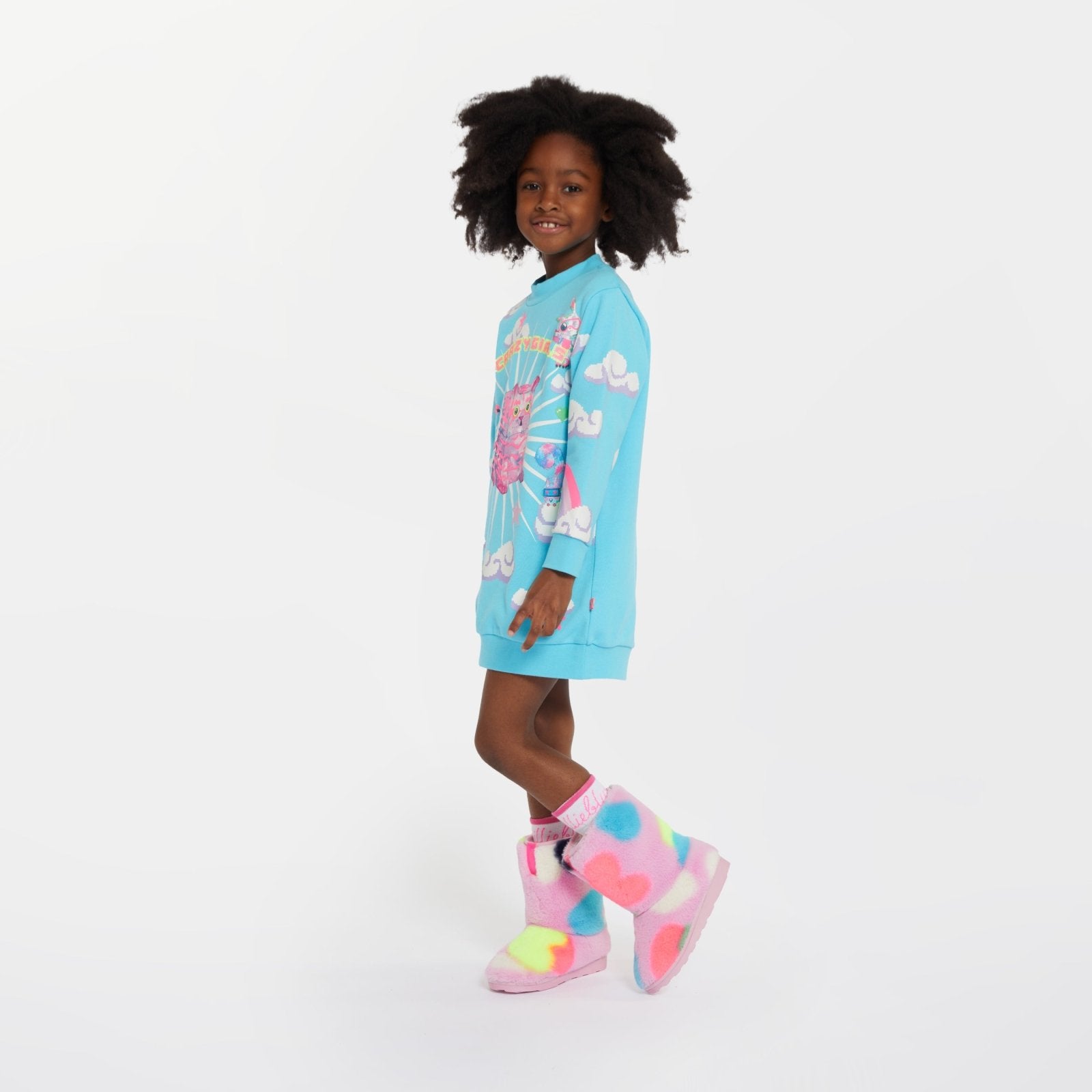 white christmas dresses Billieblush Blue Crazy Girls Knit Girls Dress