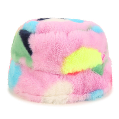 HONEYPIEKIDS | Billieblush Girls Pink Abstract Faux Fur Hat