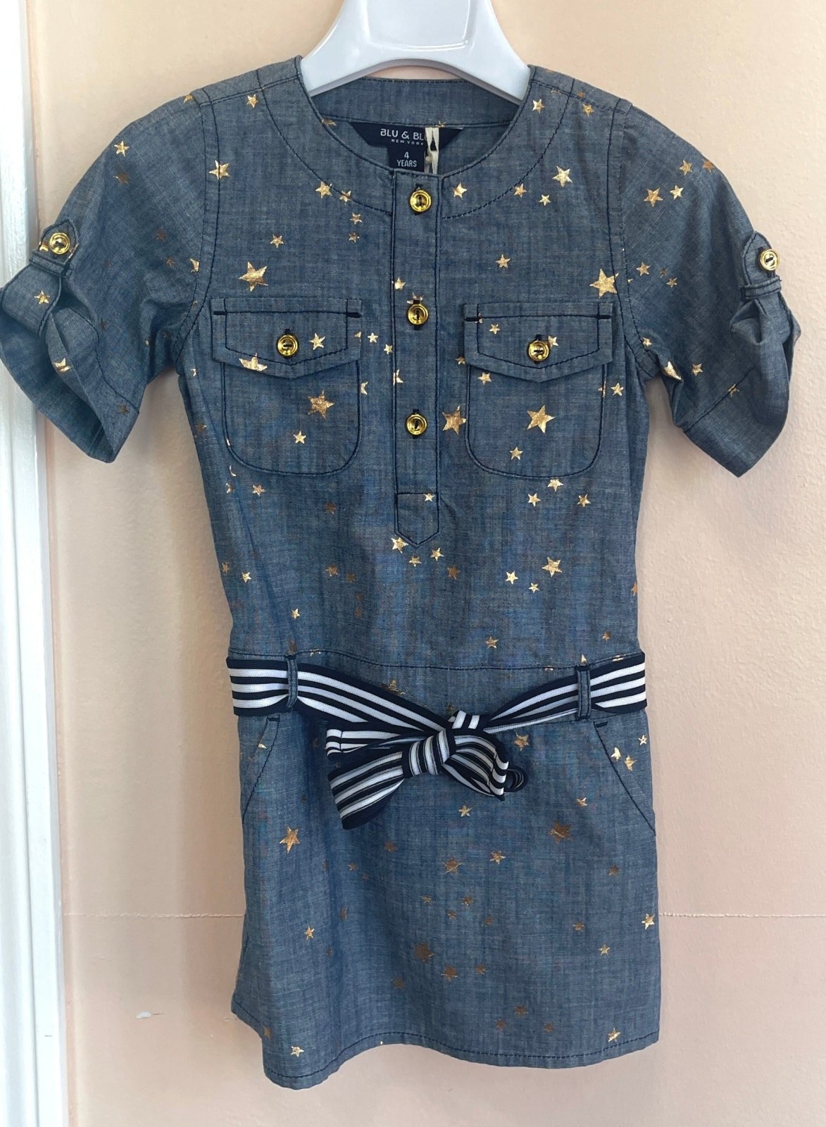 white christmas dresses Blu & Blue Little Girls Denim Tamara Dress