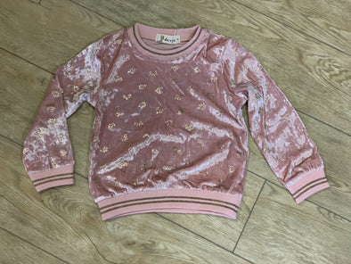 Doe a Dear Girls Pink Velvet Princess Crowns Sweater | HONEYPIEKIDS | Kids Boutique Clothing