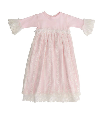 HONEYPIEKIDS | Haute Baby Girl Precious Blush Gown | Baby Take Me Home Outfit