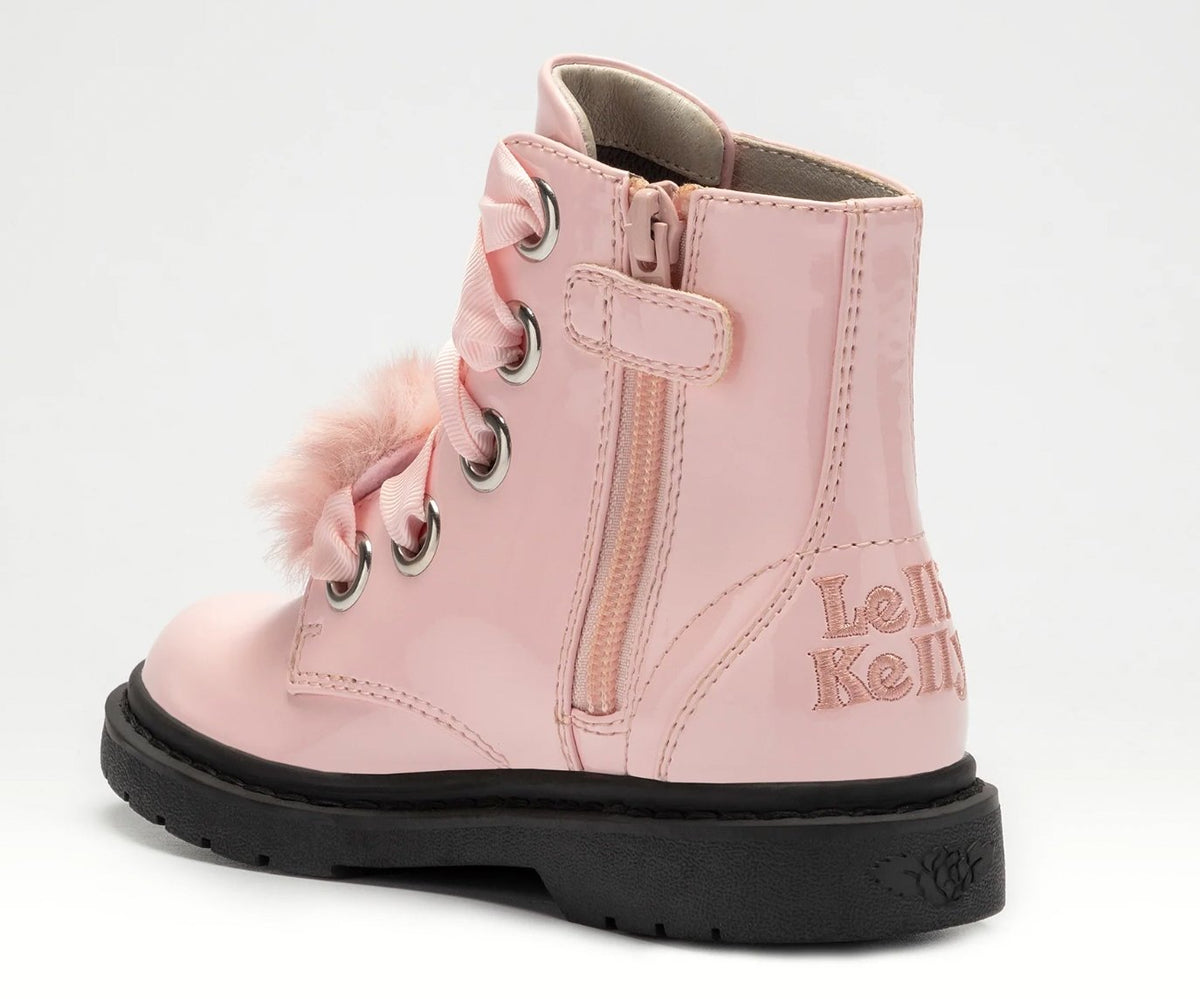 lelli kelly pink patent boots