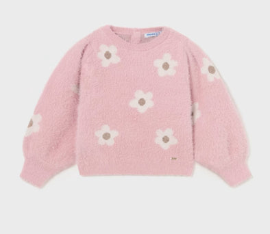 HONEYPIEKIDS | Mayoral Baby & Toddler Girls Pink Flower Knit Sweater
