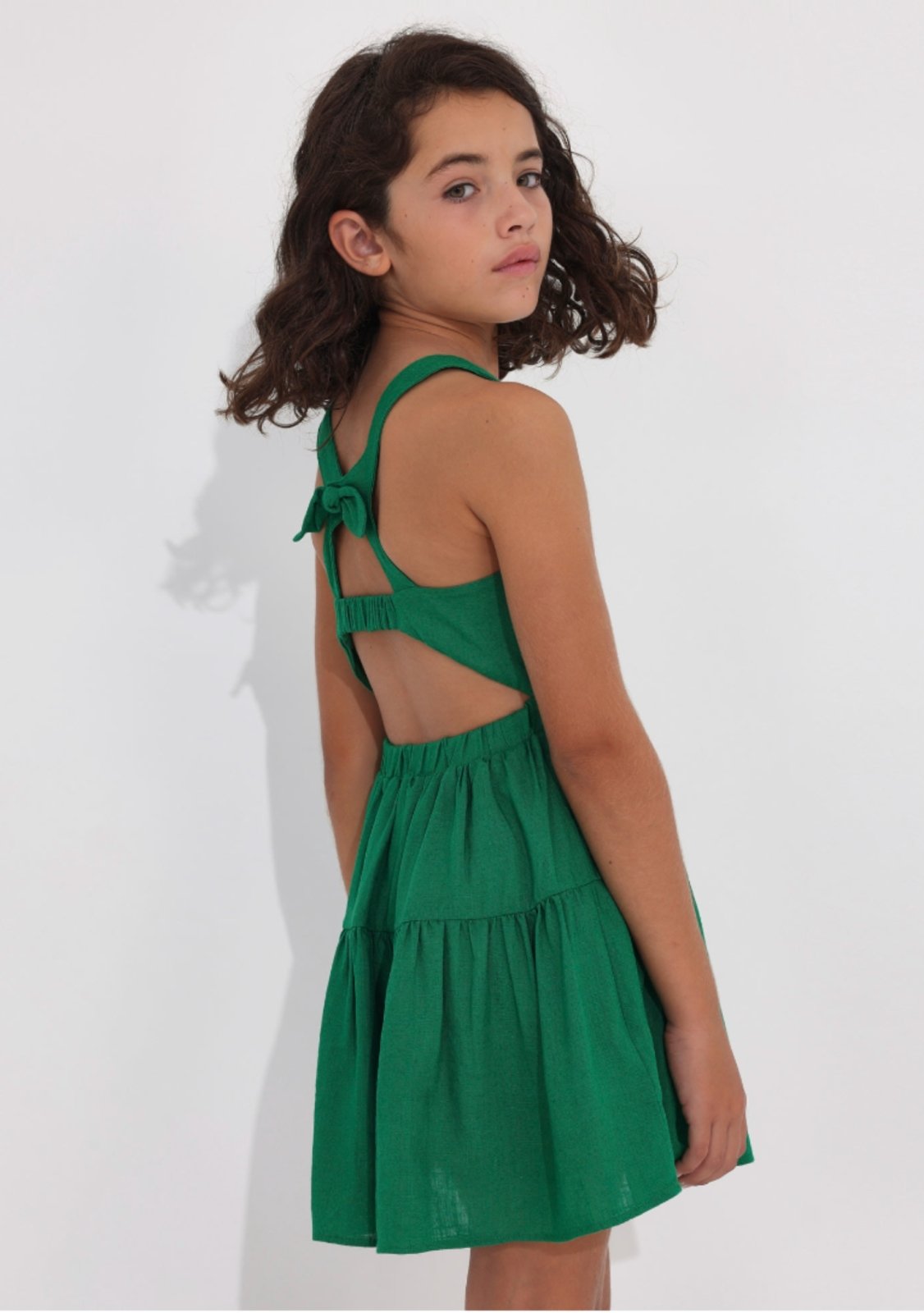 Mayoral Girls Dark Tiered Dress Girls Kids 8 year Green Linen By Childrensalon Mayoral Girls Dark Tiered Dress Girls Kids 8 year Green Linen By Childrensalon