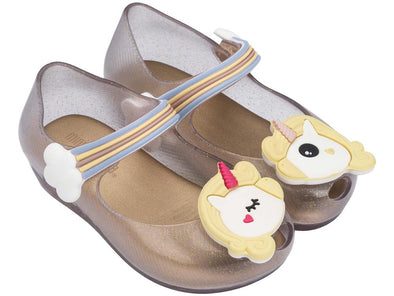 Mini Melissa Clear Tinted Glitter Unicorn Shoes | HONEYPIEKIDS | Kids Boutique Clothing