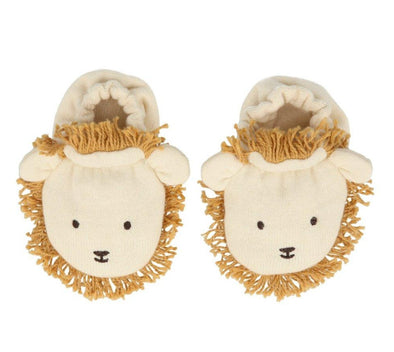 Meri Meri Baby Boys Organic Knit Lion Baby Booties | HONEYPIEKIDS | Kids Boutique Clothing