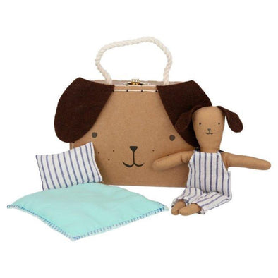 Meri Meri Stripy Puppy Mini Doll & Suitcase | HONEYPIEKIDS | Kids Boutique Clothing