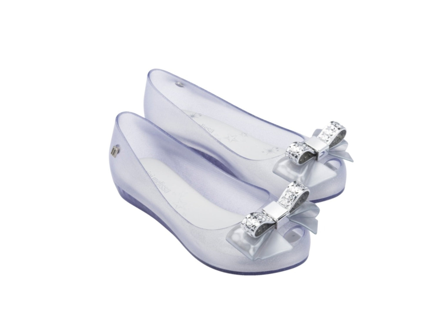 Mini Melissa Girls Ultragirl Stars Clear Glitter Shoes HONEYPIEKIDS