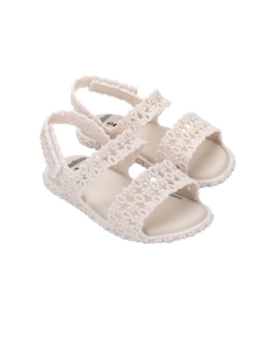 Mini Melissa Little Girls Beige Panc + Isabela Capeto Sandals | HONEYPIEKIDS | Kids Shoes 