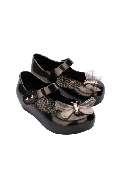 Mini Melissa Little Girls Black ULTRAGIRL BUGS BB Shoes | HONEYPIEKIDS | Kids Shoes