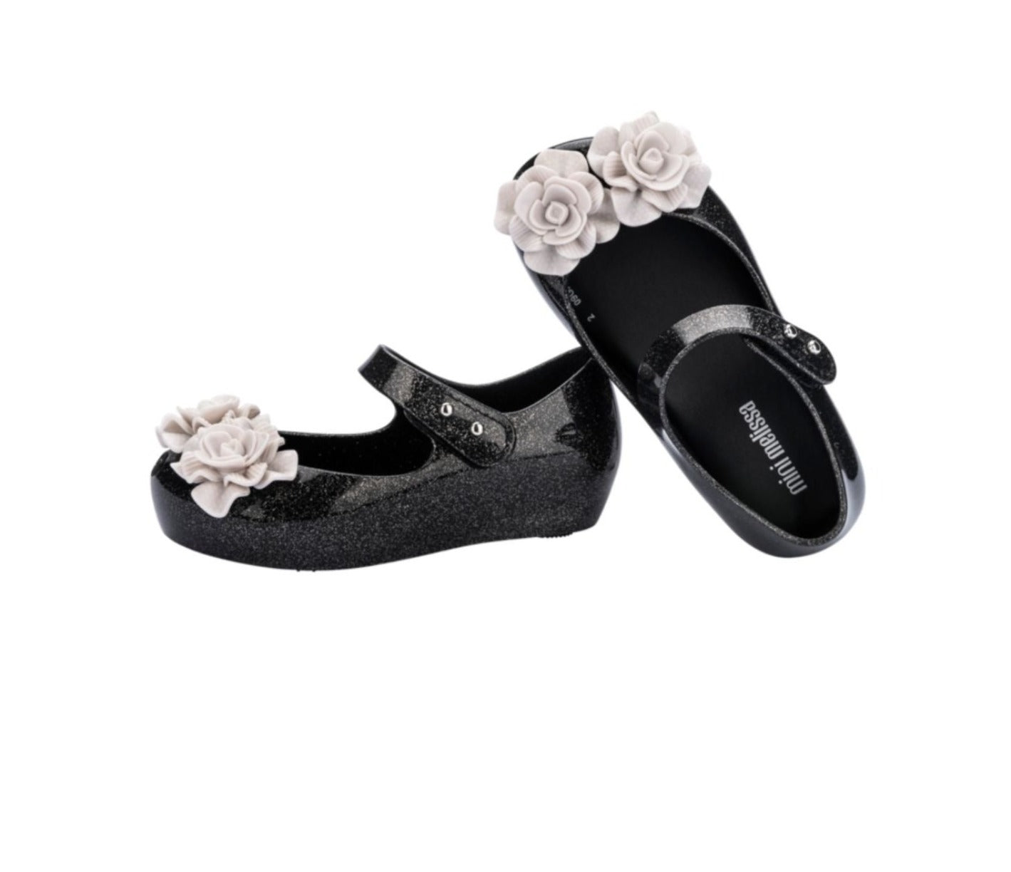 Mini Melissa Girls Black MINI ULTRAGIRL GARDEN BB Shoes HONEYPIEKIDS