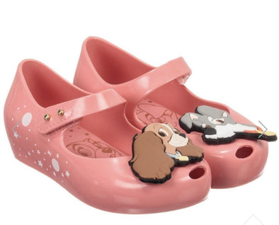 Mini Melissa Girls Pink Disney Lady And The Tramp Shoes | HONEYPIEKIDS | Kids Boutique Clothing
