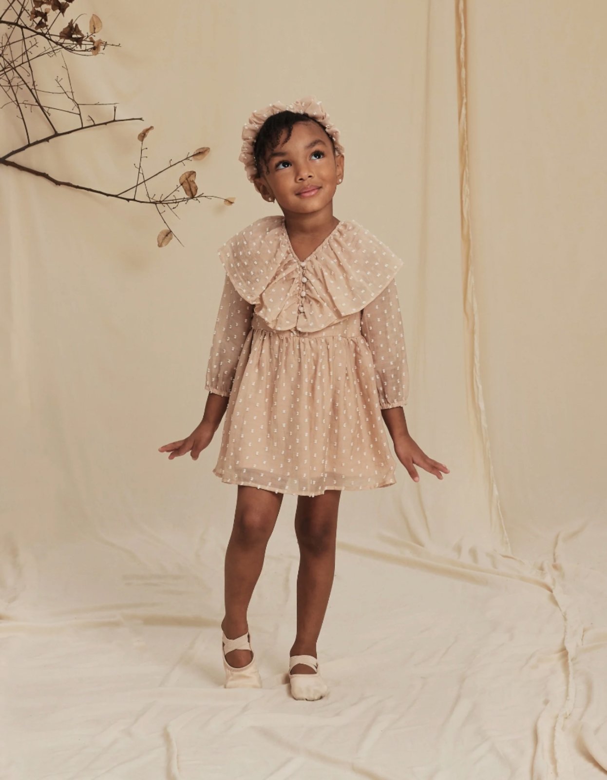 Claudette Dress | apricot, 12M at Noralee Claudette Dress | apricot, 12M at Noralee