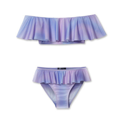 Stella Cove girls Purple & Pink Ombre Draped Two Piece Bikini | HONEYPIEKIDS | Kids Swimwear