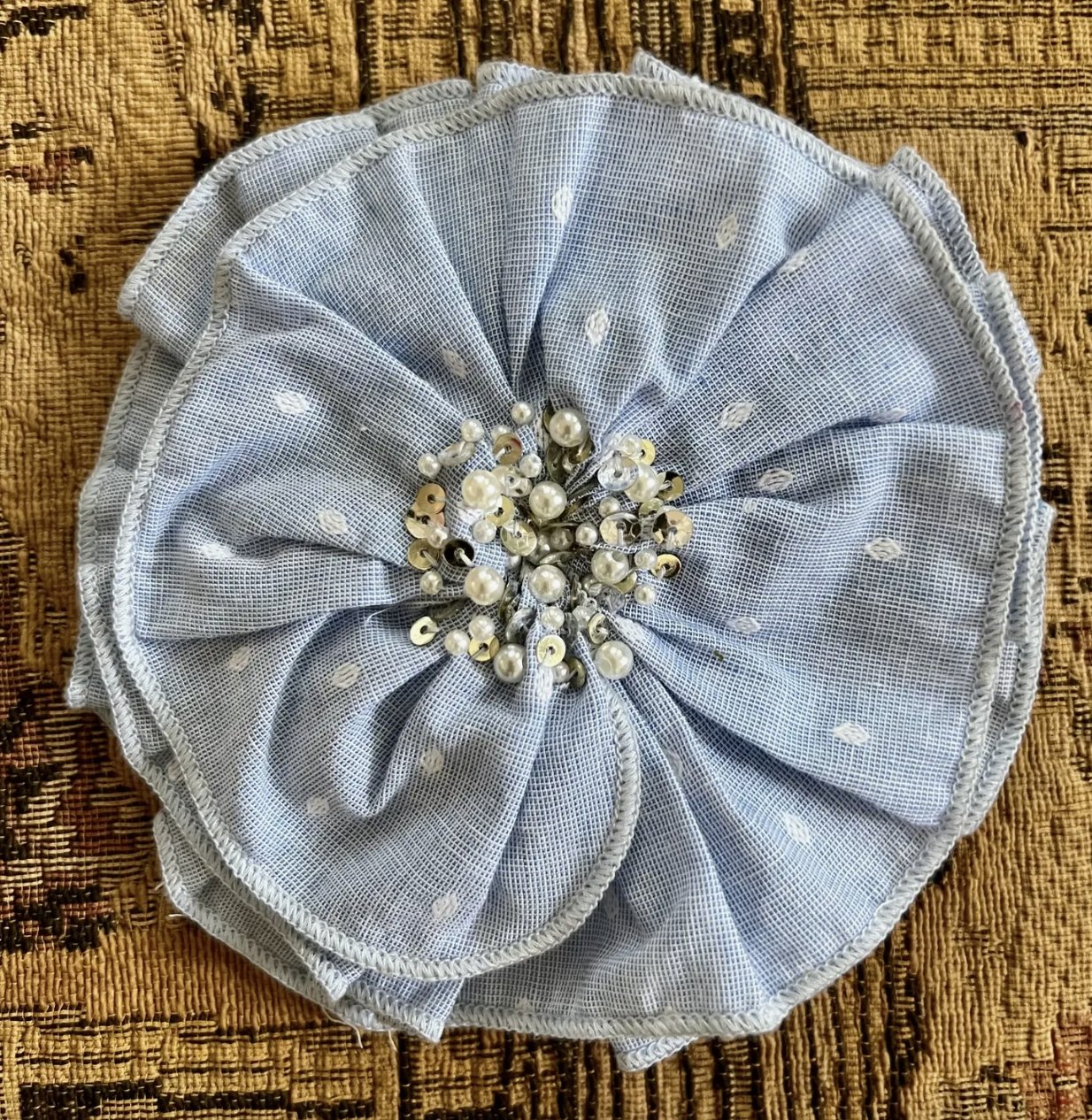 Ooh La La Couture Girls Sky Fabric Hair Clip | HONEYPIEKIDS