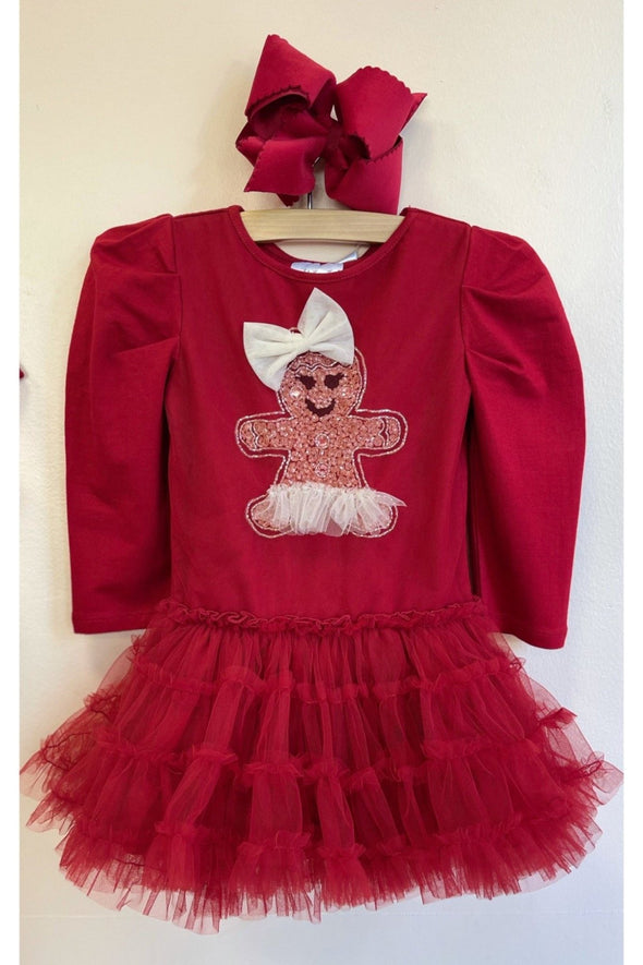 Ooh La La Couture Baby & Youth Girls Red Gingerbread Tutu Dress | HONEYPIEKIDS | Kids Boutique 
