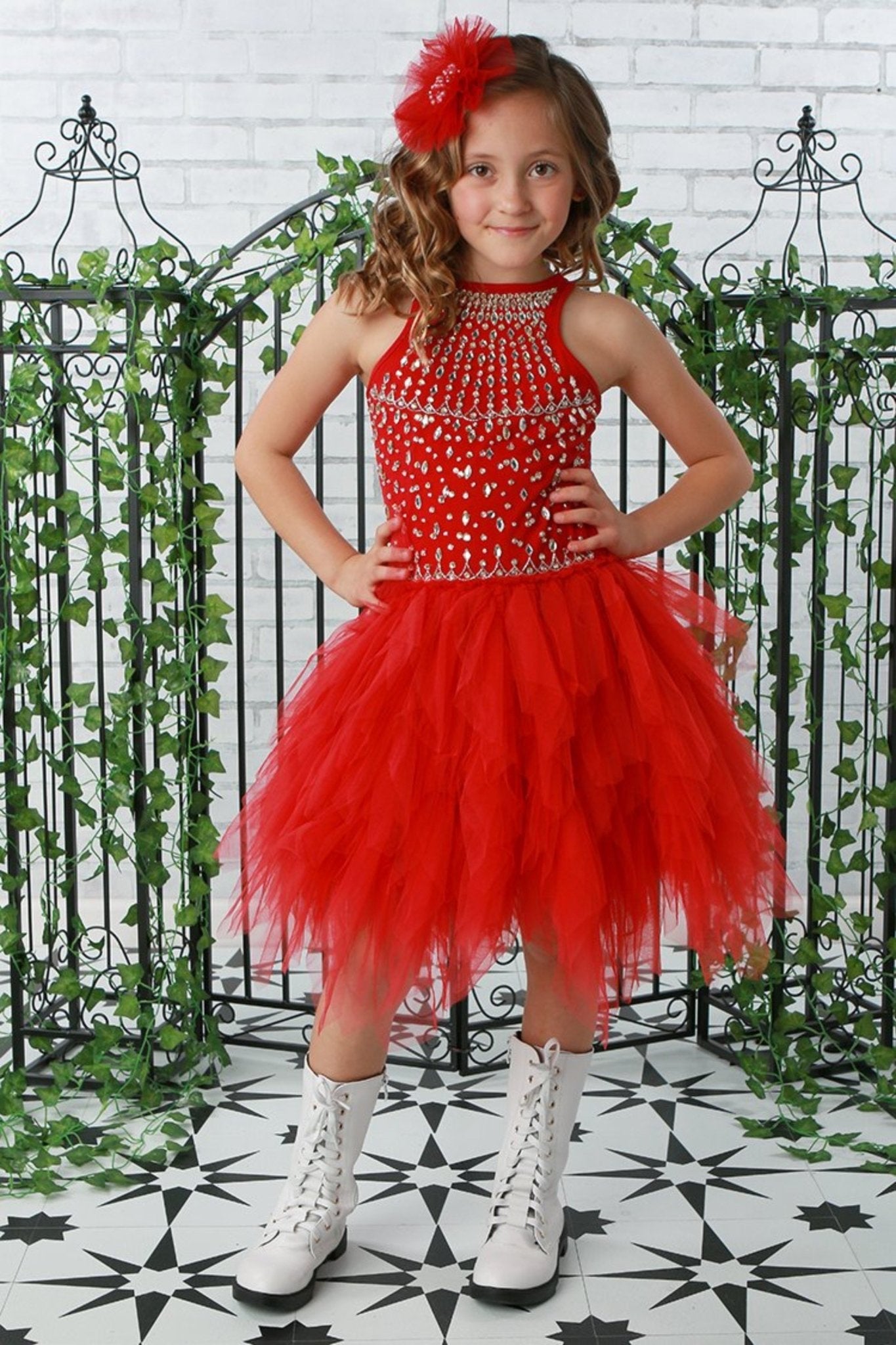 Ruby Emma Party Wear dress | Holiday season | La Bavetta | New York Red / 18M Ruby Emma Party Wear dress | Holiday season | La Bavetta | New York Red / 18M