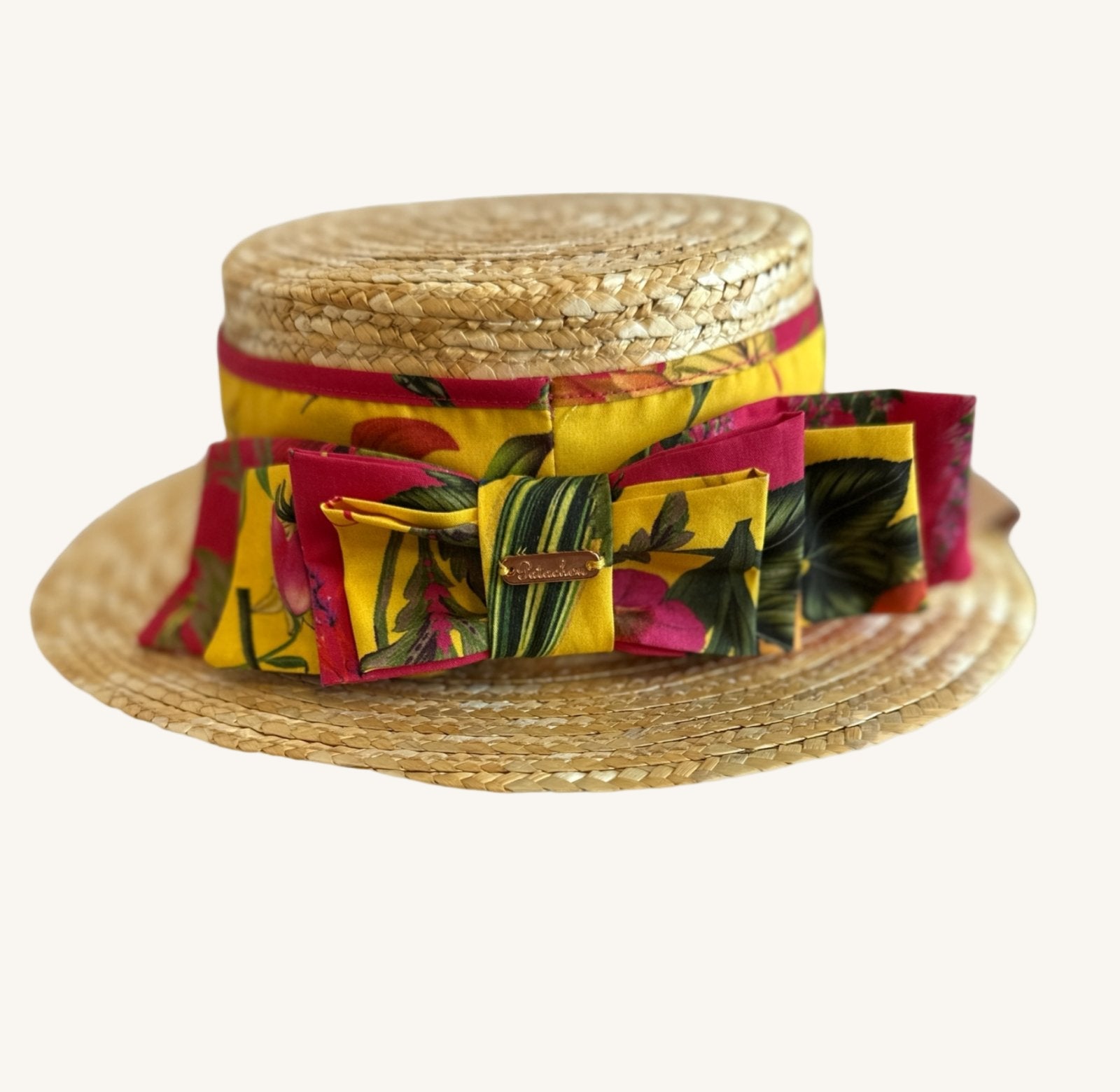 Patachou Girls Botanic YELLOW Straw Hat HONEYPIEKIDS