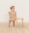 Quincy Mae Baby & Toddler Girls Organic Blush DItsy Pointelle Ruffle Dress | HONEYPIEKIDS | Kids Boutique Clothing