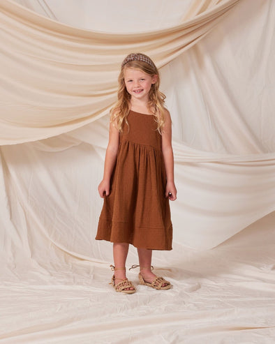 Rylee + Cru Girls Chocolate Color Ava Dress | HONEYPIEKIDS | Kids Boutique Clothing