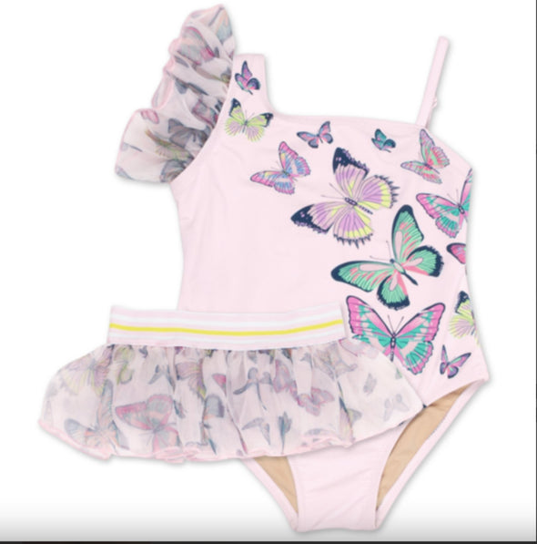 Shade Critters Infant to Youth Girls Organza Sleeve Butterfly Swimsuit & Tutu | HONEYPIEKIDS | Kids Boutique Clothing
