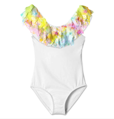 Stella Cove Infant to Youth Girls Citrus Petal Full Shoulder One Piece Swimsuit | HONEYPIEKIDS