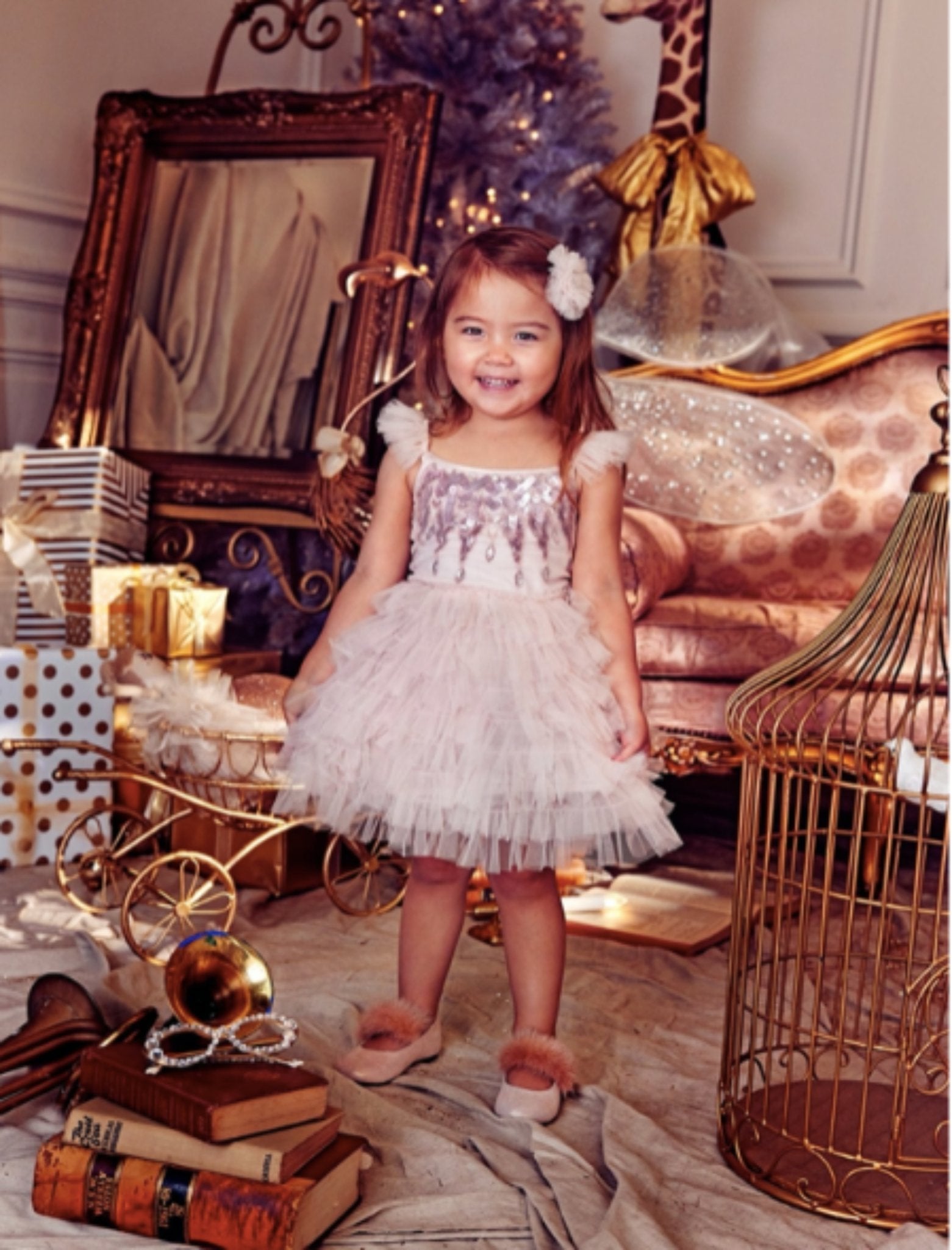 Tutu Du Monde BABY White Secret Santa Tutu Dress Tutu Du Monde BABY White Secret Santa Tutu Dress