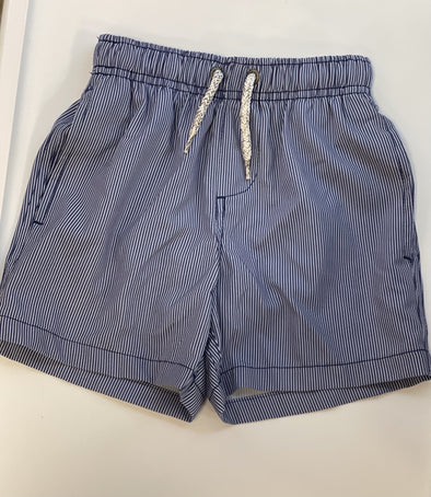 Vintage Summer Boys Navy Pin Striped Swim Trunks | HONEYPIEKIDS | Kids Boutique Clothing