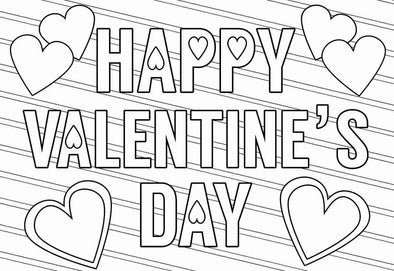 Free Valentine's Day Paint By Number Coloring Pages - Honeypiekids