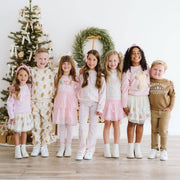 Sweet Wink - Gingerbread Bow Trellis Christmas Sweatshirt- Kids Clothing | HONEYPIEKIDS 