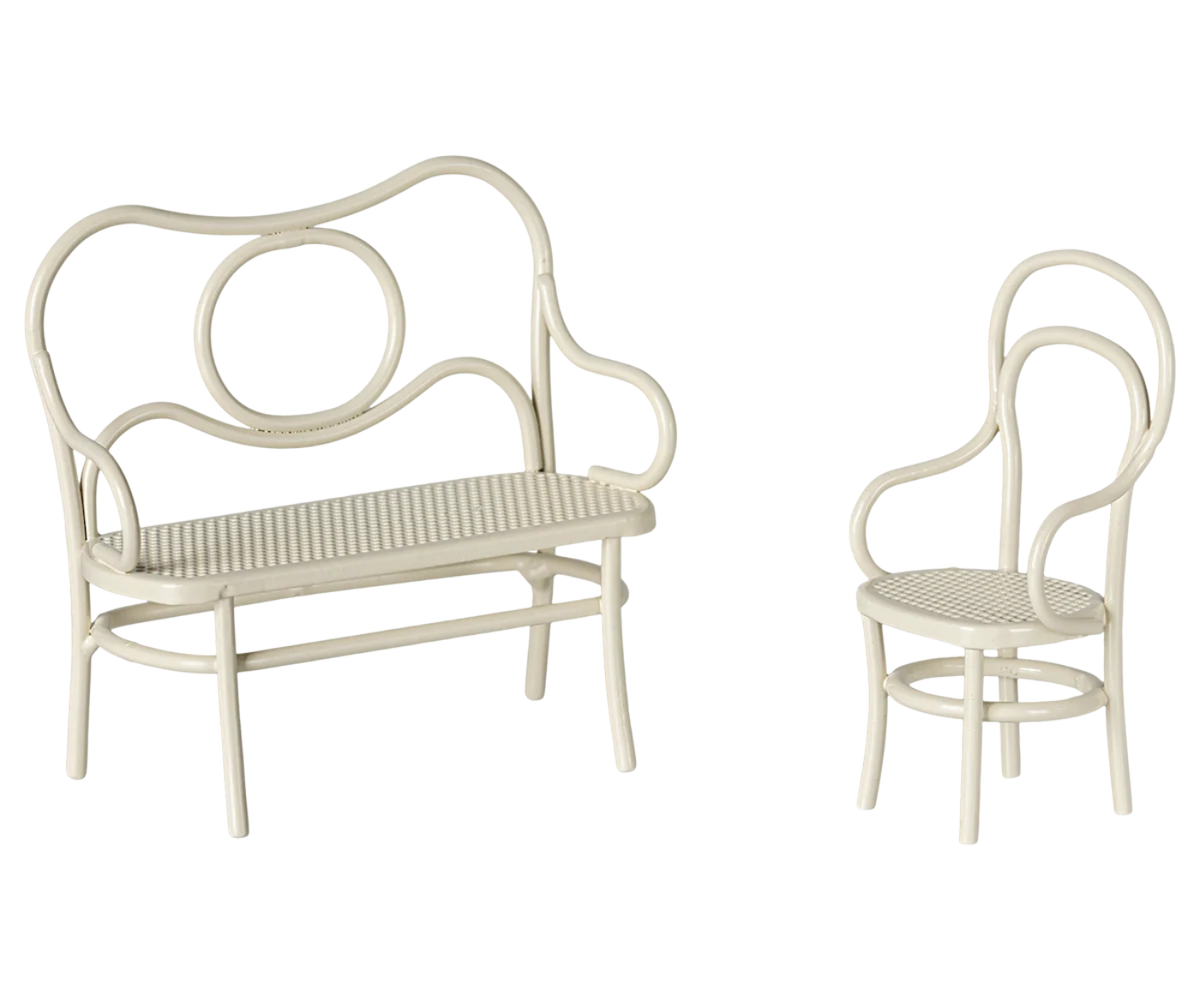 Maileg Café Set, Mouse, Small - Off White | HONEYPIEKIDS