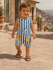 Baby Boys Bamboo Shortie Outfit - Lemon Classico | HONEYPIEKIDS