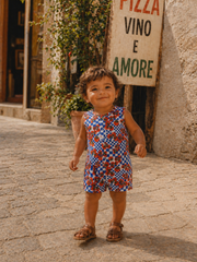 Baby Shortie Outfit - Pomodoro Check | HONEYPIEKIDS