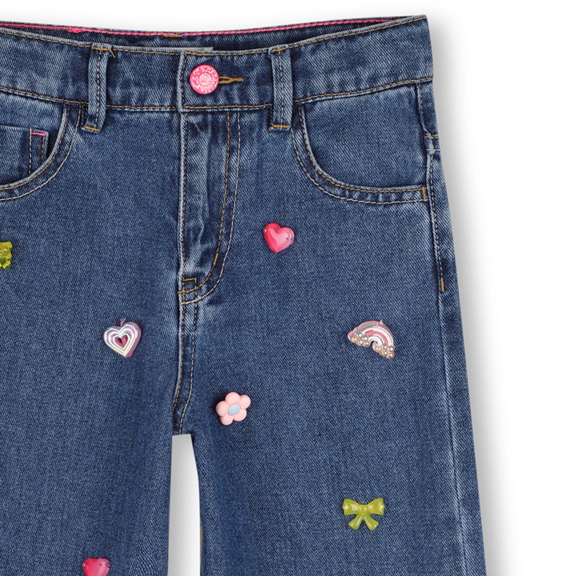 Billieblush Girls Baggy Jeans With Icons| HONEYPIEKIDS